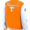 Tennessee Volunteers Orange and White Full-Snap Puffer Varsity Jacket