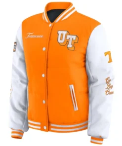 Tennessee Volunteers Orange and White Full-Snap Puffer Jacket