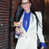 Demi Moore The Late Show With Stephen Colbert White Blazer