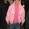 New York City Timothée Chalamet Marty Supreme Dream Big Pink Jacket
