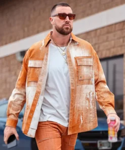 Kansas City Chiefs 2025 Travis Kelce Orange Jacket