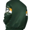 Green Bay Packers Triple Option Varsity Green Satin Jacket