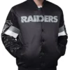 Las Vegas Raiders Triple Option Varsity Satin Jacket