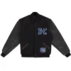 1965 University of Kentucky Black Varsity Full-Snap WoolLeather Jacket