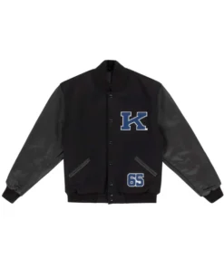 1965 University of Kentucky Black Varsity Full-Snap WoolLeather Jacket
