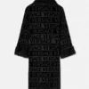 Black Versace Allover Fur Robe