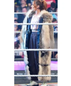 Becky Lynch Chinchilla Fur Long Coat