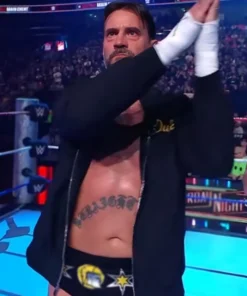 CM Punk WWE Saturday Night 2025 Duke Full-Zip Black Jacket