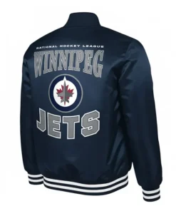Winnipeg Jets Adaptive Bold Logo Varsity Satin Jacket