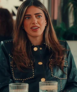 Made in Chelsea S30 Yasmine Black Studded Leather Jacket