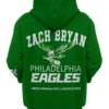 Philadelphia Eagles Zach Bryan Green Pullover Fleece Hoodie