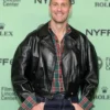 Pillion 2025 Alexander Skarsgård Black Leather Jacket