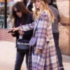 Sarah Jessica Parker And Just Like That Season 2 Mulitcolor Plaid Coat