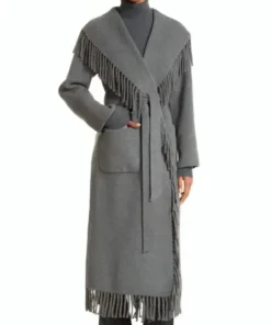 Ashley Morgan TV Series Beyond The Gates 2025 Jen Jacob Fringe Robe Coat