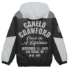 Canelo Alvarez Vs Terrance Crawford Once In A Lifetime Black and Grey Windbreaker Hooded Jacket