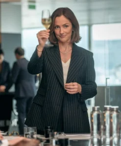 Alternative view of Champagne Problems Minka Kelly Striped Blazer