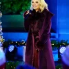 Kristin Chenoweth Christmas In Rockefeller Center S27 Purple Fur Trim Coat
