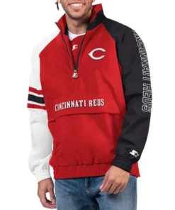 Elite Cincinnati Reds Half Zip Pullover Jacket