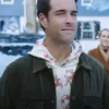 Corey Cott The Snow Must Go On Movie 2025 Green Suede Leather Jacket
