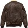 Mens and Womens Full Grain Shearling Collar Leather Bomber Jacket
