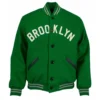 NBA Brooklyn Nets Wool Varsity Full-Button Green Jacket