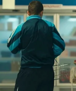 Robert Aramayo Movie I Swear 2025 John Davidson Blue Colorblock Tracksuit