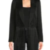 The Voice S28 Reba McEntire Black Fringe Blazer