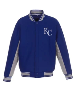 Kansas City Royals Accent Royal Wool Varsity Jacket