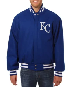 Kansas City Royals Wool Blue Letterman Jacket