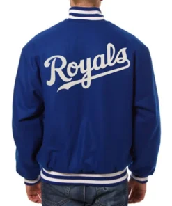 Kansas City Royals Blue Wool Letterman Varsity Jacket