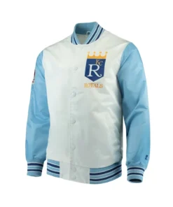 Kansas City Royals White and Blue Jacket