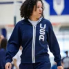 Women Basketball Team USA Kara Lawson Blue Jacket