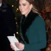 Christmas Carol Service Ceremony Kate Middleton Double-Breasted Blue Coat