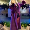 Christmas In Rockefeller Center Kristin Chenoweth Purple Long Coat
