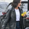 LA California Street Style 2025 Lucy Hale Black Leather Jacket