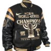 MLB Team Texas Rangers World Series Champions Varsity Jacket - Black