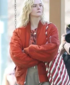 TV Series Margo’s Got Money Troubles Elle Fanning Bomber Jacket
