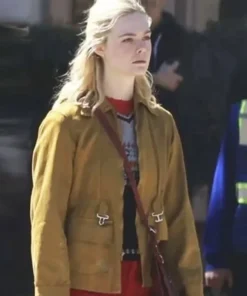 TV Series Margo’s Got Money Troubles 2026 Elle Fanning Brown Jacket