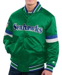 Seattle Seahawks Gridiron Starter Green Varsity Jacket
