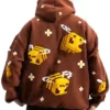 Very Cool x Minecraft Bee Printed Brown Pullover Hoodie