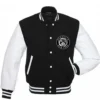 NBA Brooklyn Nets Varsity Black and White Jacket