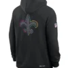 New Orleans Saints Nike 2025 Crucial Catch Sideline Black Pullover Hoodie