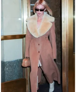 New York City Sydney Sweeney Fur Collar Long Coat