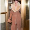 Sydney Sweeney New York City Brown Long Coat
