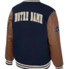 Colosseum Navy Notre Dame Fighting Irish Letterman Full-Snap Varsity Jacket