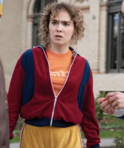 Haley Lu Richardson TV-Series Ponies 2026 Twila Red Track Jacket