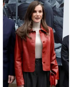 Queen Letizia Awards Ceremony Leather Jacket
