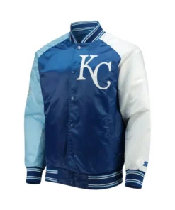 Kansas City Royals Reliever Varsity Satin Jacket