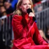 93rd Annual Hollywood Christmas Parade Sarah Reeves Red Velvet Blazer