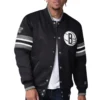 Brooklyn Nets Scout I Black Satin Jacket